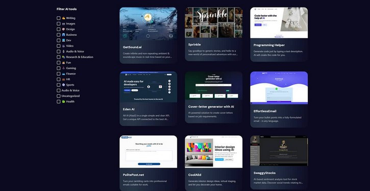 SaaS AI Tools: Over 400 AI Tools to Meet All Your Needs