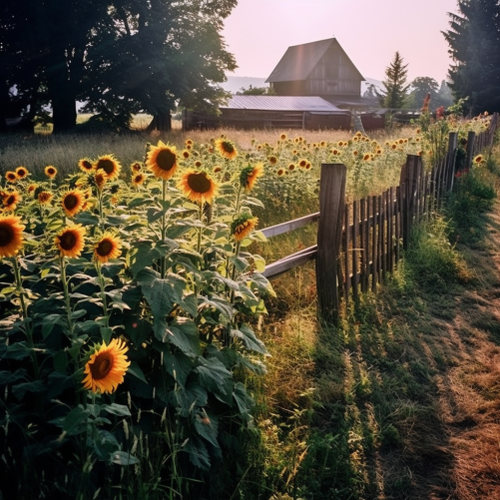 goddesswhite farm wooden fence sunflowers of different colorsfa fe249e75 77ed 42d6 a890 0b63d23a23a0.png