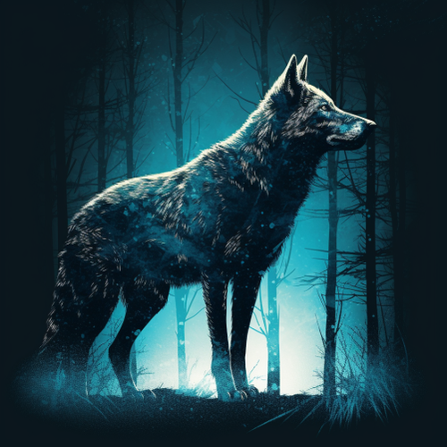 goddesswhite Create a hyper realistic image of a wolf in silhou e052da91 aff7 447a 8798 de1ddc3a14bb.png