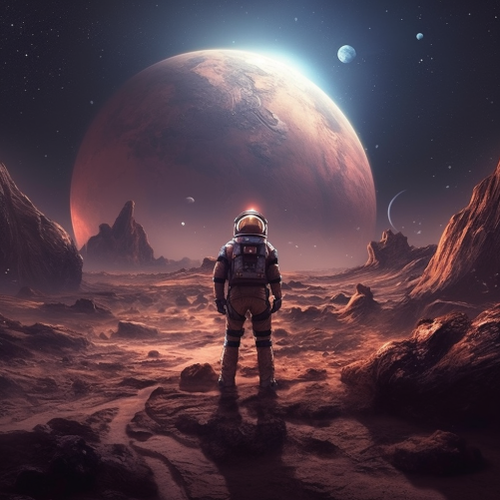 goddesswhite Create a graphic design featuring a lone astronaut 0f809c68 81fa 4473 a0ee 39e0b565fc10.png