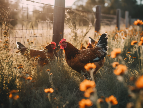 goddesswhite chickens flowers grassfarm wooden fence photograph 9c2af409 d7f3 4fbf 978f 6dfba877723c.png