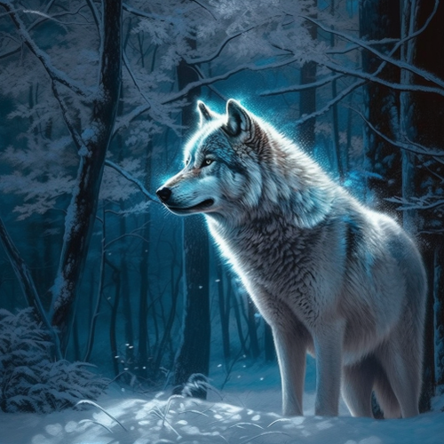 goddesswhite Create a hyper realistic image of a wolf in a sere 79de9200 1dea 4b08 955b 64972007052b.png