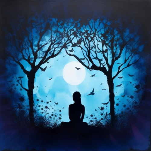 goddesswhite Create a serene and meditative scene with silhouet b43642b1 518d 4b60 9bb3 828988ec49fa.png