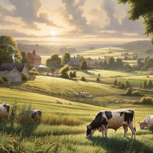 goddesswhite Create a hyperrealistic scene of a lush farm field cb0f6164 5b9e 4414 a608 7a483de787b2.png