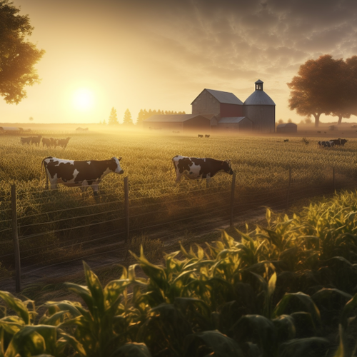 goddesswhite Create a hyperrealistic scene of a farm with a spr ffed682e 6f77 422b 82a5 7f0126416156.png