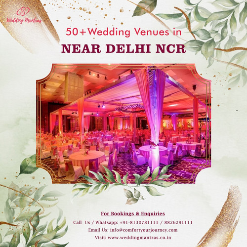 Tie your wedding knot at the Wedding Resorts in Delhi-NCR. Connect with CYJ Events (A Unit of Comfort Your Journey Pvt. Ltd.) - a well-known Wedding Planner in Delhi NCR, having expertise in managing the complete Wedding ceremony smoothly. To know more please contact us at 8130781111 - 8826291111. Website: https://www.weddingmantras.co.in/destination-wedding-venues/Delhi-NCR.