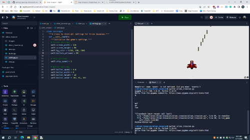 Coding Alien Invasion Game (A Ship That Fires Bullets)