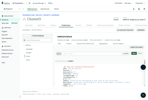 Pratours MongoDB Cloud.png