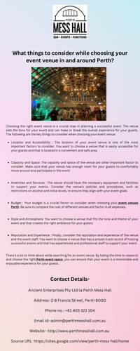 What things to consider while choosing your event venue in and around Perth.jpg
