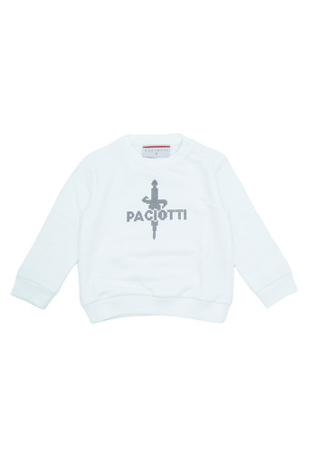cesare paciotti 4us kids felpa bianca logo iconico bambino a.jpg
