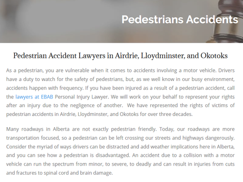 EBAB Personal Injury Lawyer
202B-191 Edwards Way SW
Airdrie, AB T4B 3E2
(587) 600-9113