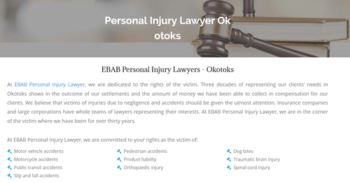 EBAB Personal Injury Lawyer
2 McRae St, Unit B
Okotoks, AB, T1S 1J5
(403) 879-2505