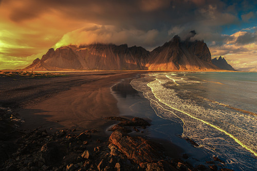 aerial beautiful shot seashore with hills background sunset.jpg