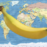 Banana vs World (to scale)