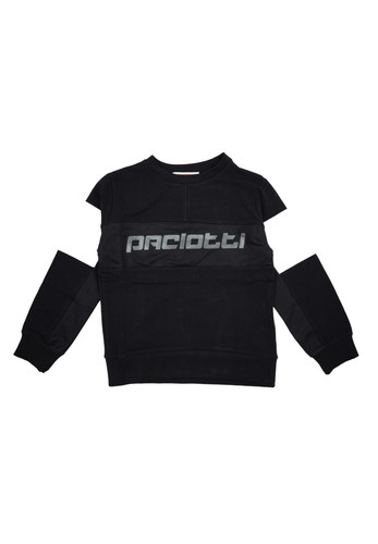 cesare paciotti 4us kids felpa nera logo bambino b.jpg