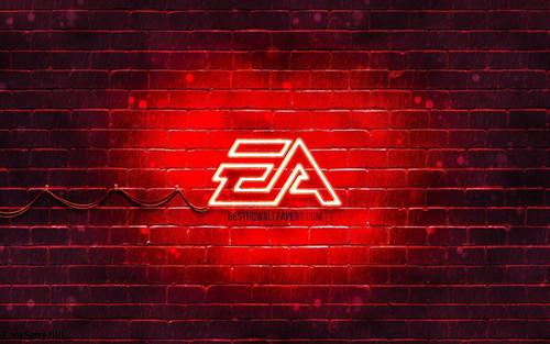 ea games red logo 4k red brickwall ea games logo electronic arts.jpg