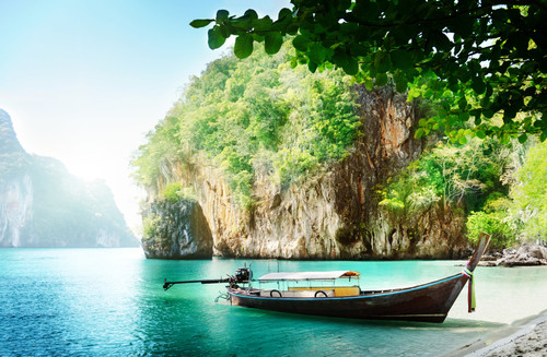 Boats Thailand Sea Crag Nature 8000x5224.jpg