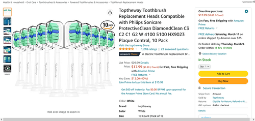 Screenshot 2023 03 05 at 09 42 27 Toptheway Toothbrush Replacement Heads Compatible with Philips Son.png