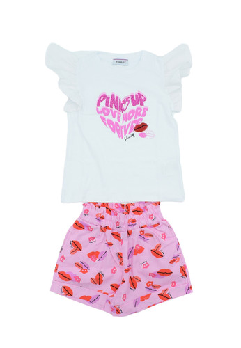 pinko up kids completo shorts tshirt kiss bimba a.jpg