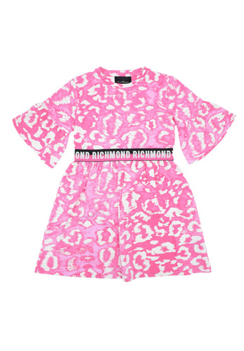 john richmond kids abito maculato fucsia bambina a.jpg