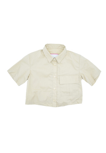 pinko up kids camicia beige manica corta ragazza a.jpg
