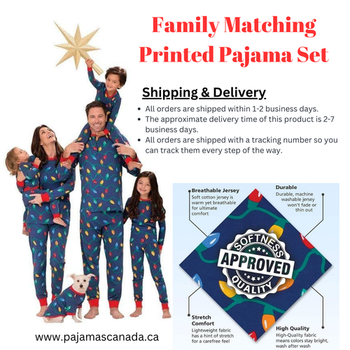 Family Matching Printed Pajama Set PajamasCanada Best Local Delivery.png