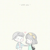 cute couple cartoon yellow tiles 8li0s0mk260k95u2