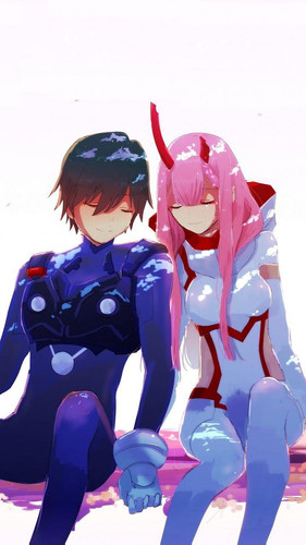 desktop wallpaper hiro and zero two couple anime 720x1280 zero two cute android.jpg
