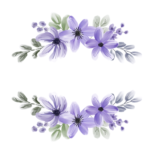 —Pngtree—watercolor purple flower wreath 8130781.png