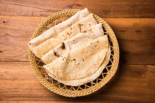 Bhendi masala or bhindi Masala, Ladies finger, Okra with roti / chapati / fulka / naan / indian brea.jpg