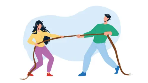 pulling rope young man woman together vector boy girl pulling rope sportive exercise activity charac.webp
