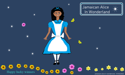 Jamaican curly hair alice white ribbon.png