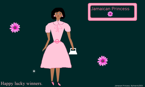 Jamaican princess in pretty dress.png