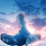 anime girl dream happy girl moon crescent moon girly 1440x2560 8360