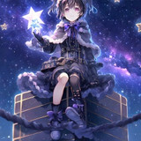 anime girl stars 240x320 10030