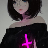 anime girl original character black dress