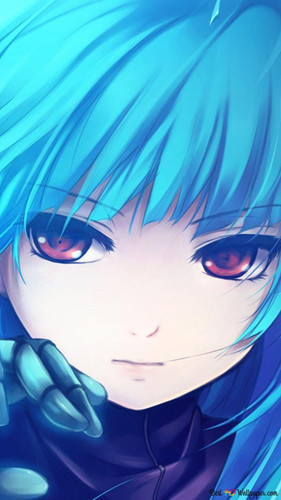 awesome image of beautiful anime character girl with blue hair and brown eyes wallpaper 720x1280 103.jpg