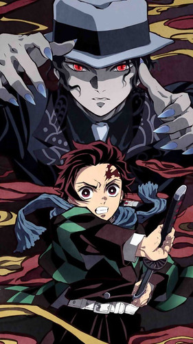 desktop wallpaper muzan kibutsuji and tanjiro kamado 720x1280 anime anime tanjiro kamado