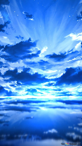 formed by the reflection of anime clouds and lights in blue hues wallpaper 720x1280 96077 184.jpg