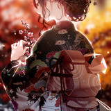kimono dress anime girl 4k cw 720x1280