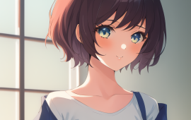 smiling blushes short hair anime girl jacket anime 53215 thumb.png