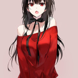 red top hot anime girl original