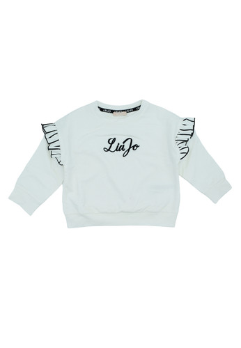 liu jo baby felpa bianca logo nero bimba a.jpg