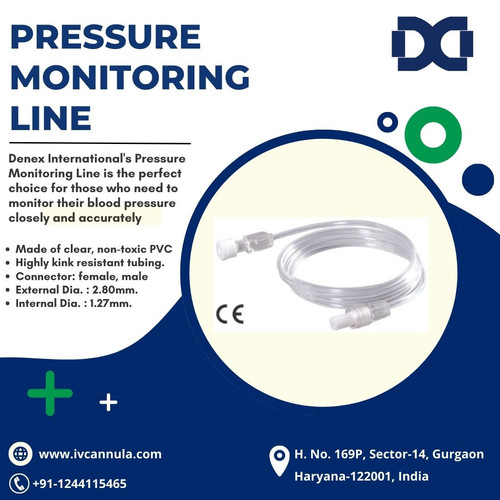 Denex International's Pressure Monitoring Line provides exceptional accuracy and precision when monitoring your blood pressure. This monitoring line allows for easy and accurate readings of your blood pressure in the comfort of your own home. The device is designed to ensure that the readings are always accurate and reliable. It is also designed with easy to use features, such as a digital display, clear audio alert signals, and an automatic shut-off feature. With these features, you can monitor your blood pressure with confidence and accuracy. Denex International's Pressure Monitoring Line is the perfect choice for those who need to monitor their blood pressure closely and accurately. More Information https://www.ivcannula.com/pressure-monitoring-line.html