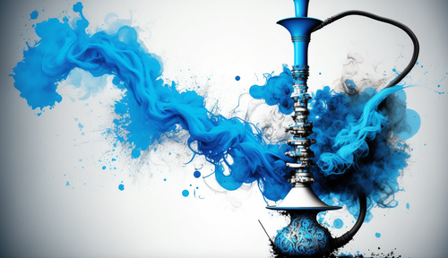 Kuks Modern hookah on the right side white and blue color one c 37168278 b215 4590 b6b6 f2c74c4beffd.png