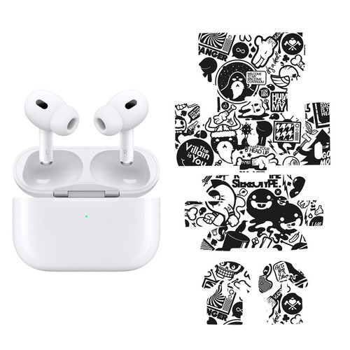 Airpods Pro 2Gen B&WGraffiti