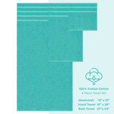4 SIZE TURQUOISE BLUE