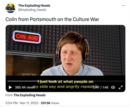 Monosnap The Exploding Heads on Twitter: %22Colin from Portsmouth on the Culture War https:t.co:GEZJ.png