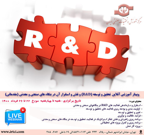 تحقیق و توسعه (R&D) و نقش و استقرار آن در بنگاه های صنعتی و معدنی (تکمیلی) آنلاین.jpg