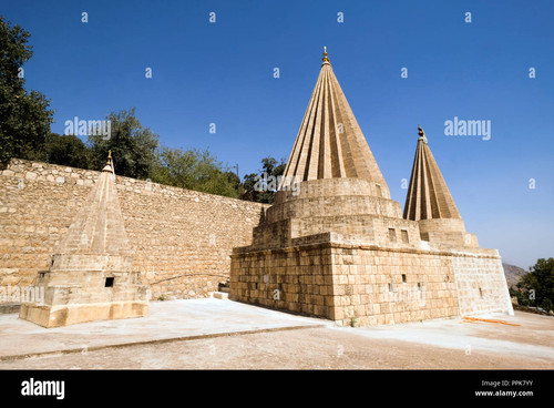 yezidi temple holiest shrine of the yezidis in lalish northern iraq kurdistan jesidischer lalish tem.jpg